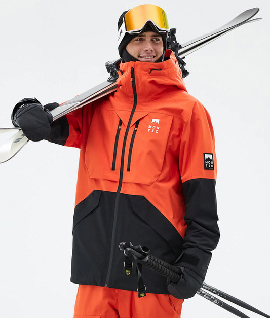 Arch Herren-Skijacke – Orange / Schwarz