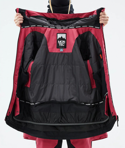 Moss W Damen-Skijacke – Hellrot / Schwarz