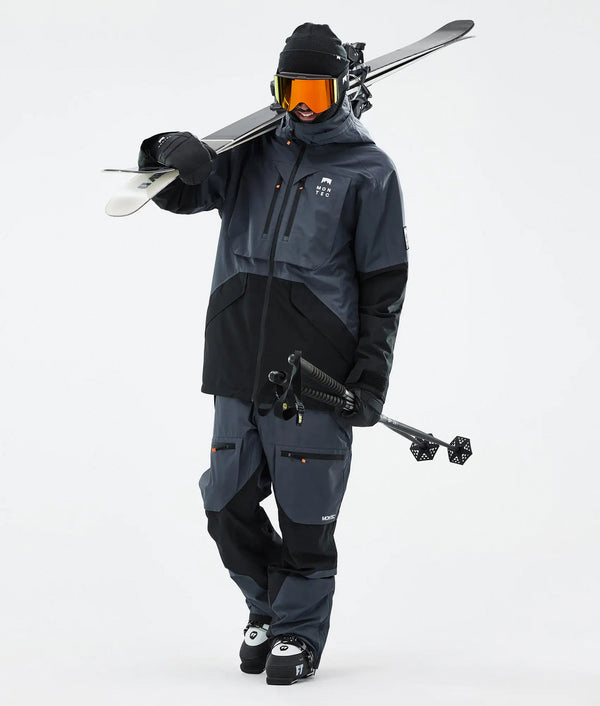 Arch Herren-Skijacke – Metallblau / Schwarz