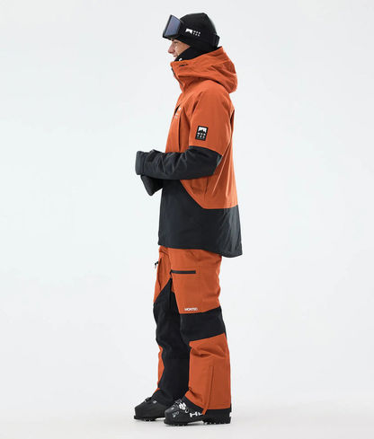 Arch Herren-Skijacke – Burnt Orange / Schwarz